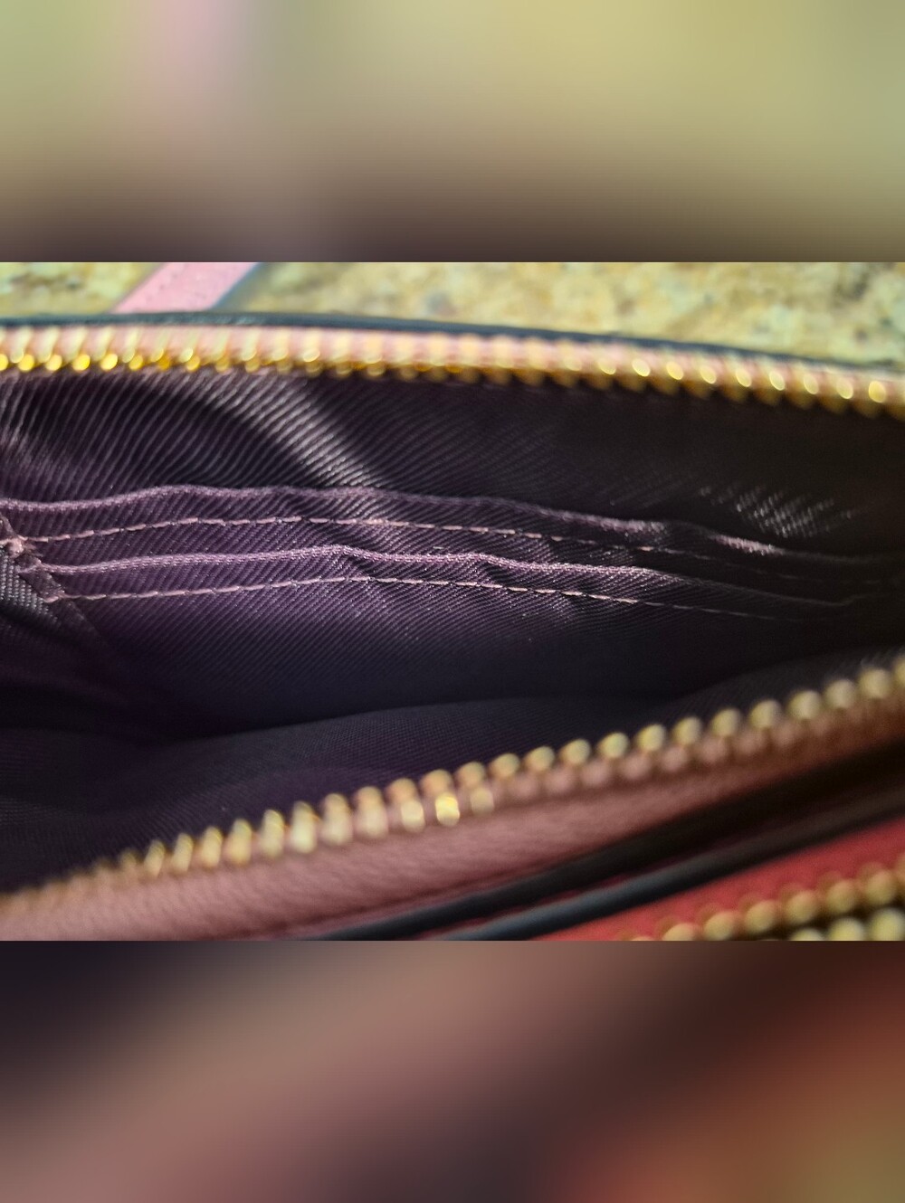Coach Purple and Pink Leather Wristlet Clutch - Picture 8 of 8